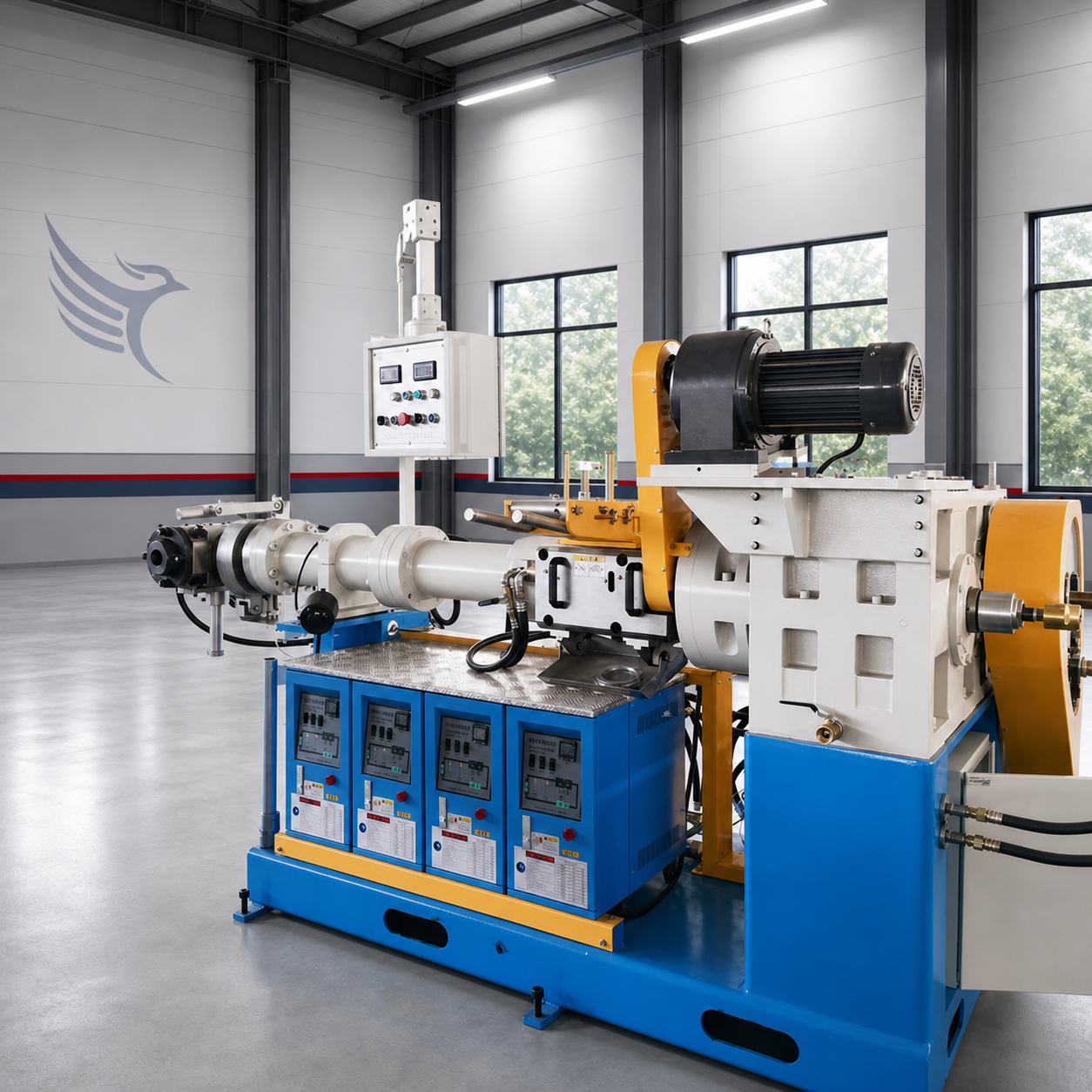 90mm 16D Cold Feed Rubber Extruder