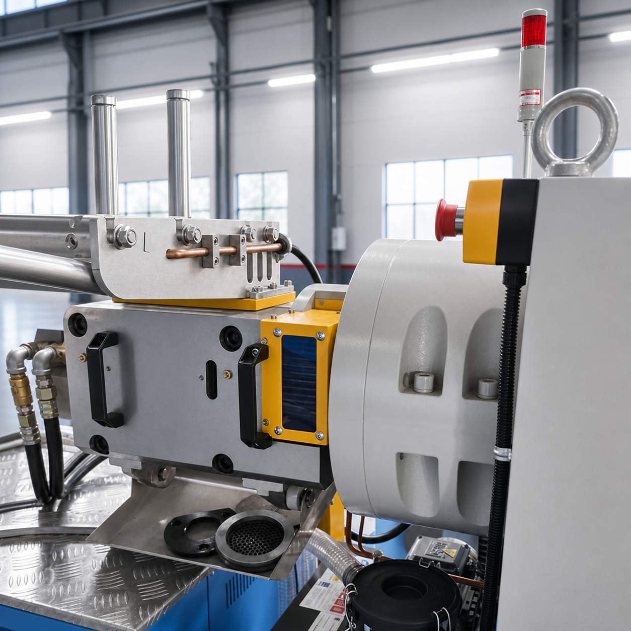 90mm 20D Vacuum Cold Feed Rubber Extruder